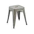 Set of 4x 45cm Tolix Retro Reproduction Cafe Bar Stools - Silver