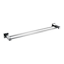Double Classic Chrome Towel Bar Rail Bathroom   