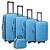 5pc Suitcase Trolley Travel Bag Luggage Set BLUE