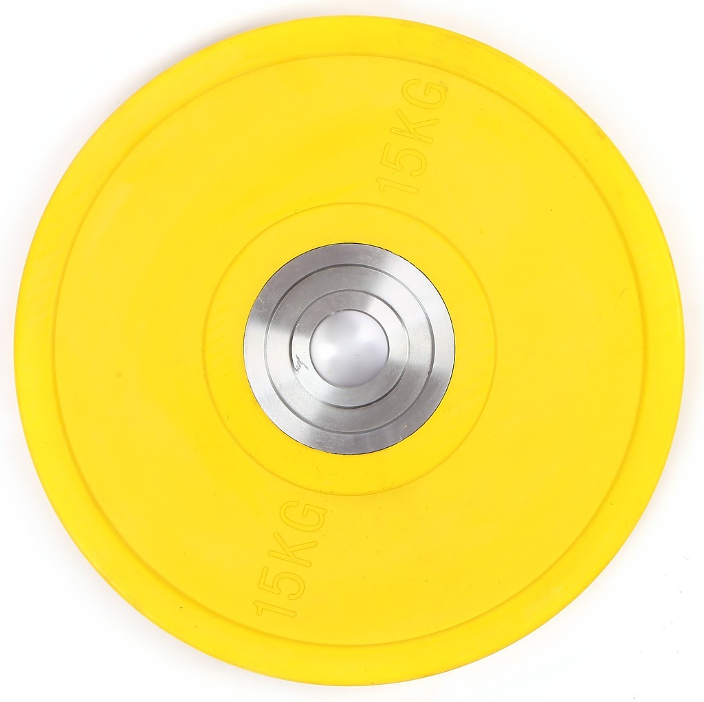 15KG PRO Olympic Rubber Bumper Weight Plate Sports 