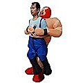 Wrestler Fancy Dress Inflatable Suit -Fan Operated Costume