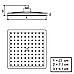 Overhead Rain Shower Head - 230mm Squared Large Chromed